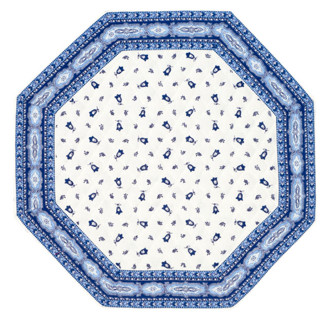 Octogonal table mat (Marat d'Avignon / tradition. white blu